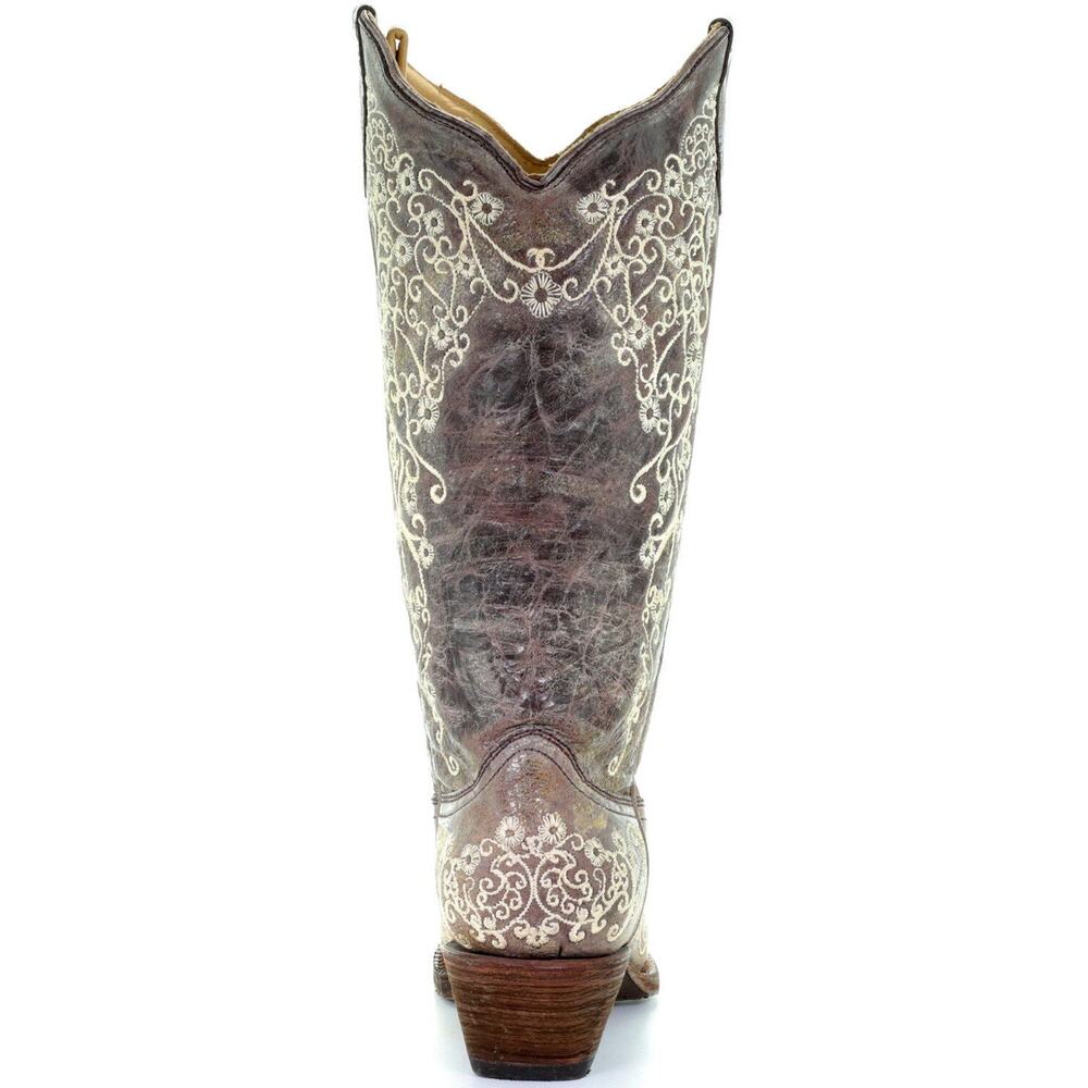 NEW Corral Crater Bone Embroidery Western Boots Snip Toe Cowgirl Boho Statement - Picture 7 of 15